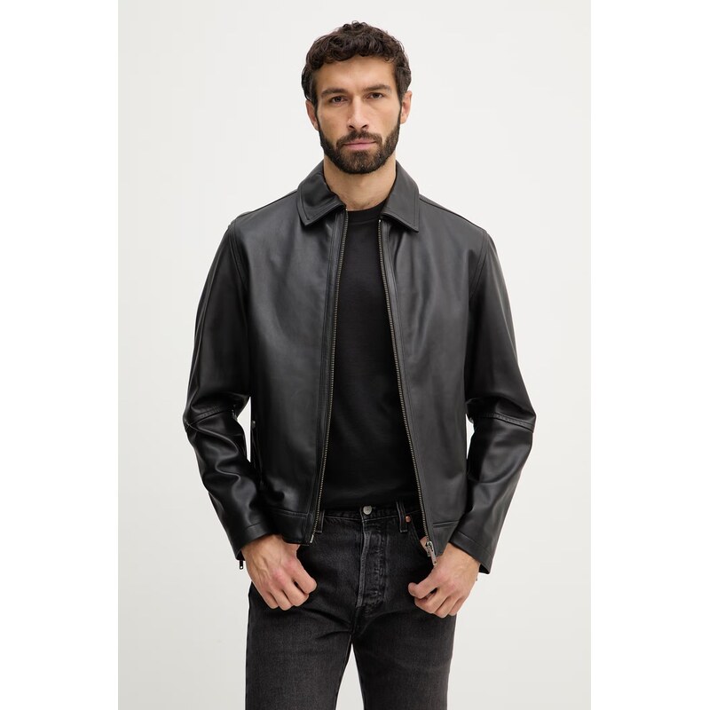 Kožená bunda BOSS Orange Jogear 67403768