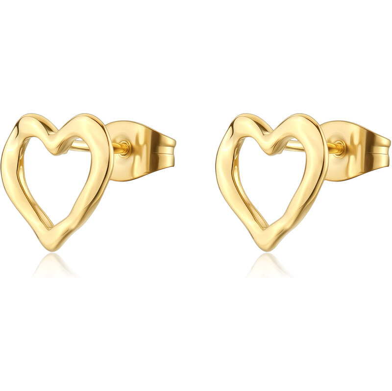 SAgapõ Luxusné pozlátené náušnice v tvare srdca Emotion SMO22 67403340