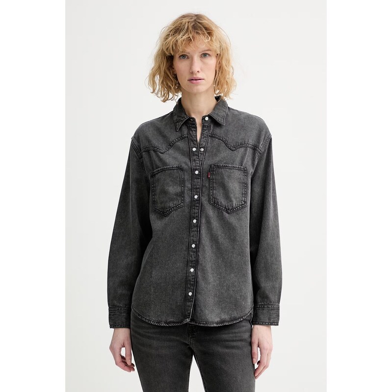 Rifľová košeľa Levis TEODORA WESTERN 67404193