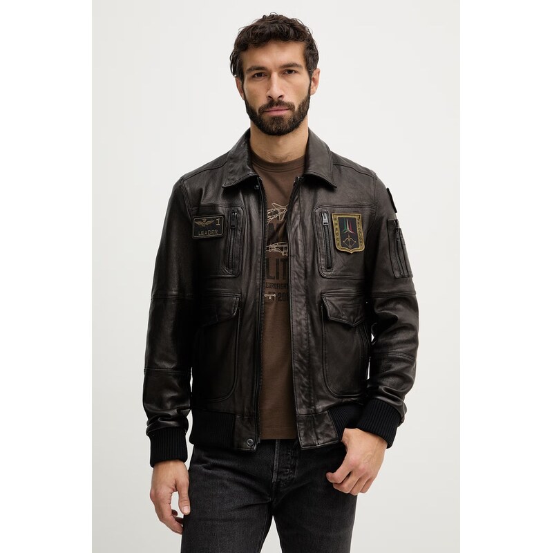 Kožená bunda Aeronautica Militare 67403773
