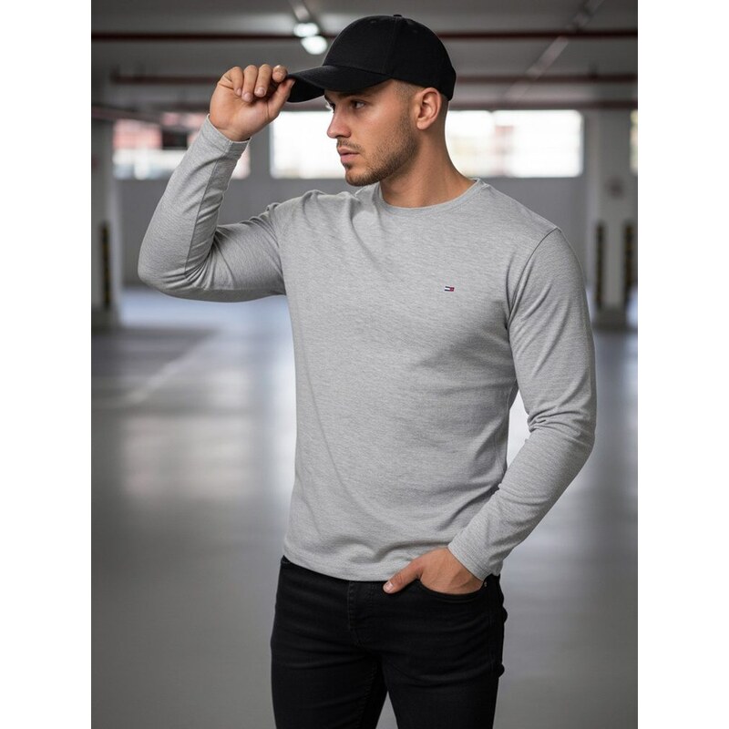 Buďchlap Jednoduché tričko v šedom prevedení 26244416