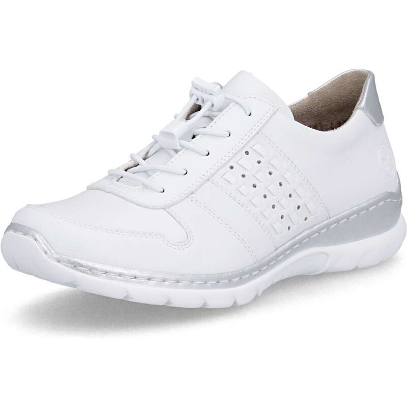 Dámske poltopánky RIEKER L32F3-80 biela S6 67406955