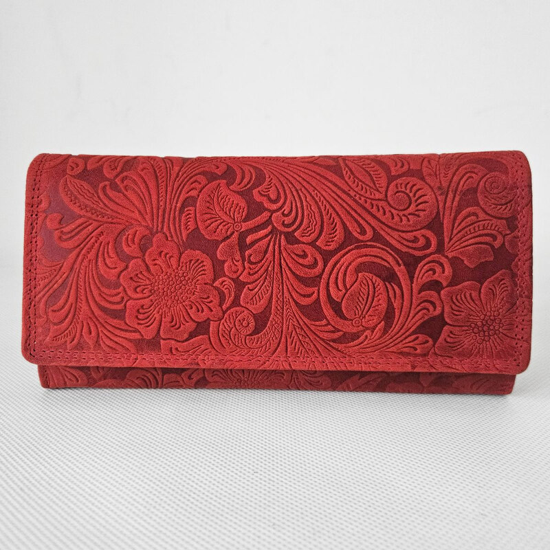 Paolo Peruzzi Dámska kožená červená peňaženka LENORA 66531700