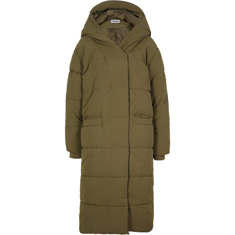 bonprix Prešívaný kabát oversize, farba zelená 44793097