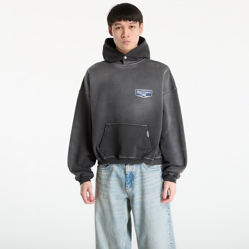 Mikina REPRESENT Nothing Faster Hoodie UNISEX Stained Black L 67409083