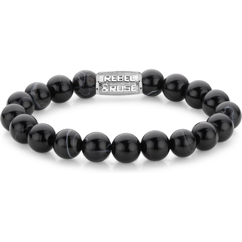 Rebel & Rose unisex náramok Black Velvet 10 mm RR-10001-S-M 67440259