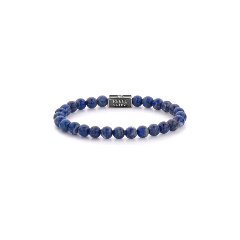 Rebel & Rose unisex náramok Lapis Lazuli 6 mm RR-6S002-S-M 67440270