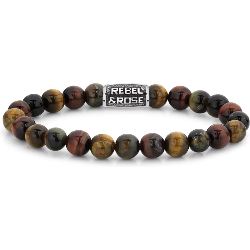 Rebel & Rose unisex náramok Who`s afraid of the Tiger 8 mm 67440283