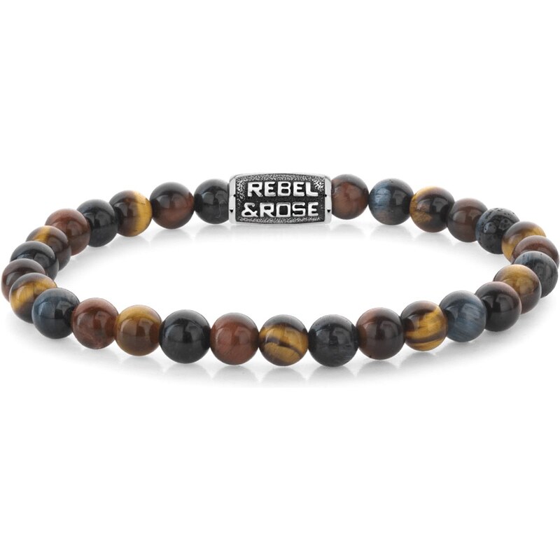 Rebel & Rose unisex náramok Kto sa bojí tigra 6 mm RR-60115-V-L+ 67440284