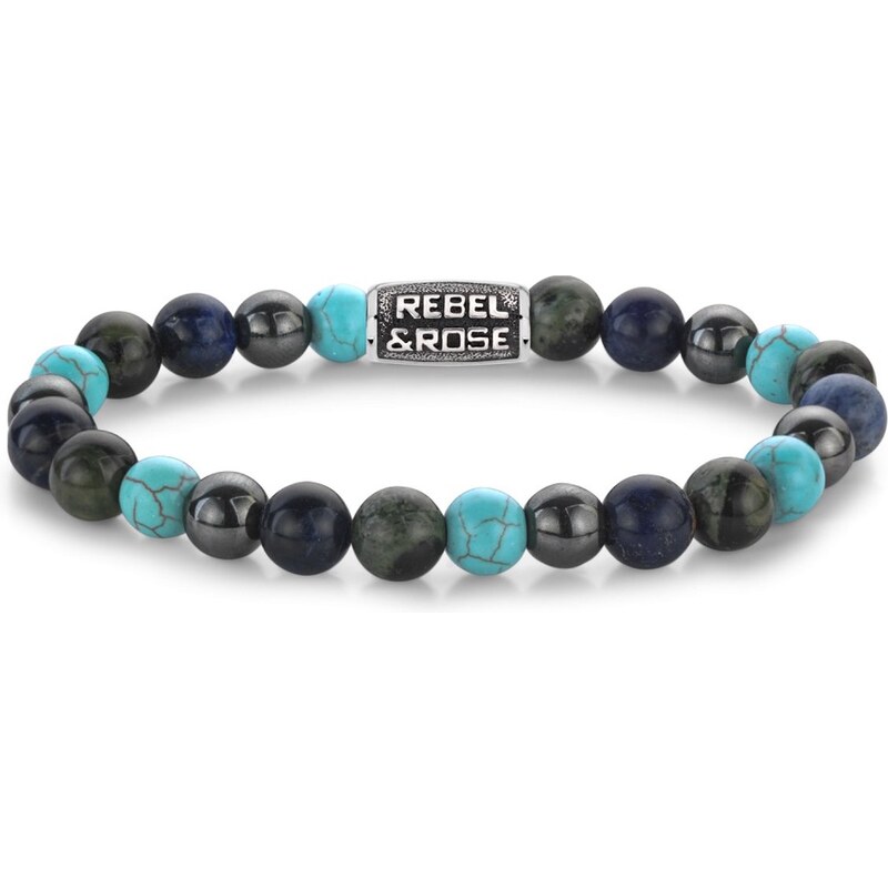 Unisex náramok Rebel & Rose Blue Night Vintage 8 mm RR-80108-V-M 67440260