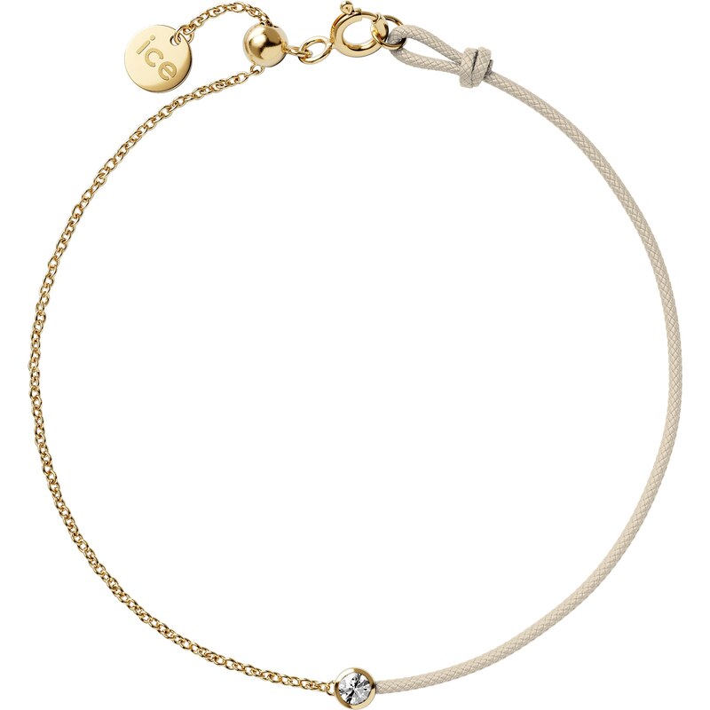 Ice Watch dámsky náramok strieborný a béžový s diamantom 021085 67440207