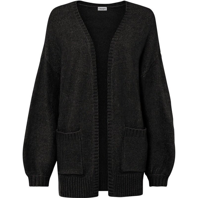 bonprix Pletený sveter oversize, farba čierna 44791117