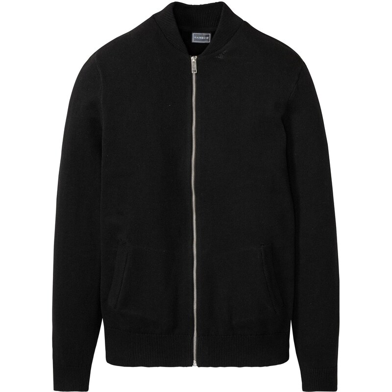 bonprix Pletený sveter s recyklovanou bavlnou, farba čierna 48763848