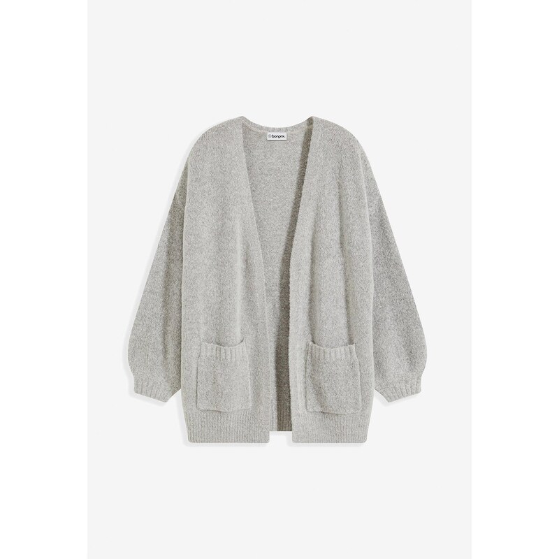 bonprix Pletený sveter oversize, farba šedá 57336325