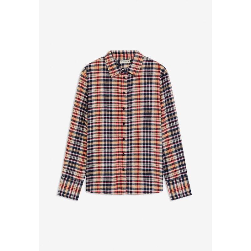 bonprix Flanelová košeľa z čistej bavlny, farba biela 66048128