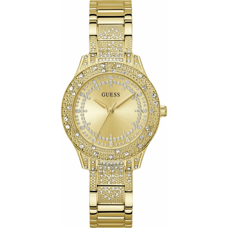 GUESS Analógové hodinky zlatá / čierna / priehľadná 57874676