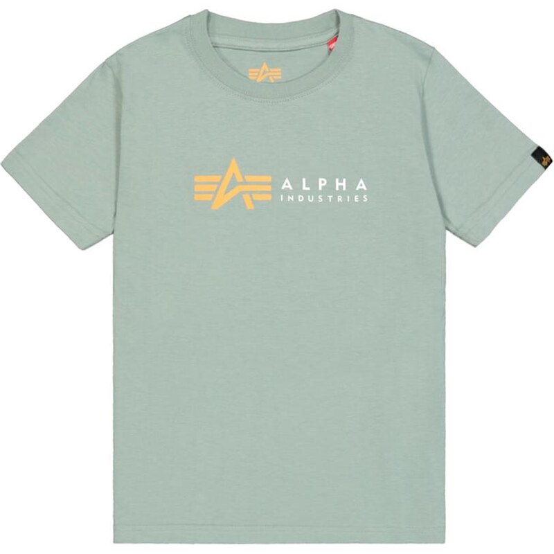 ALPHA INDUSTRIES Tričko mätová / svetlooranžová / biela 67414818