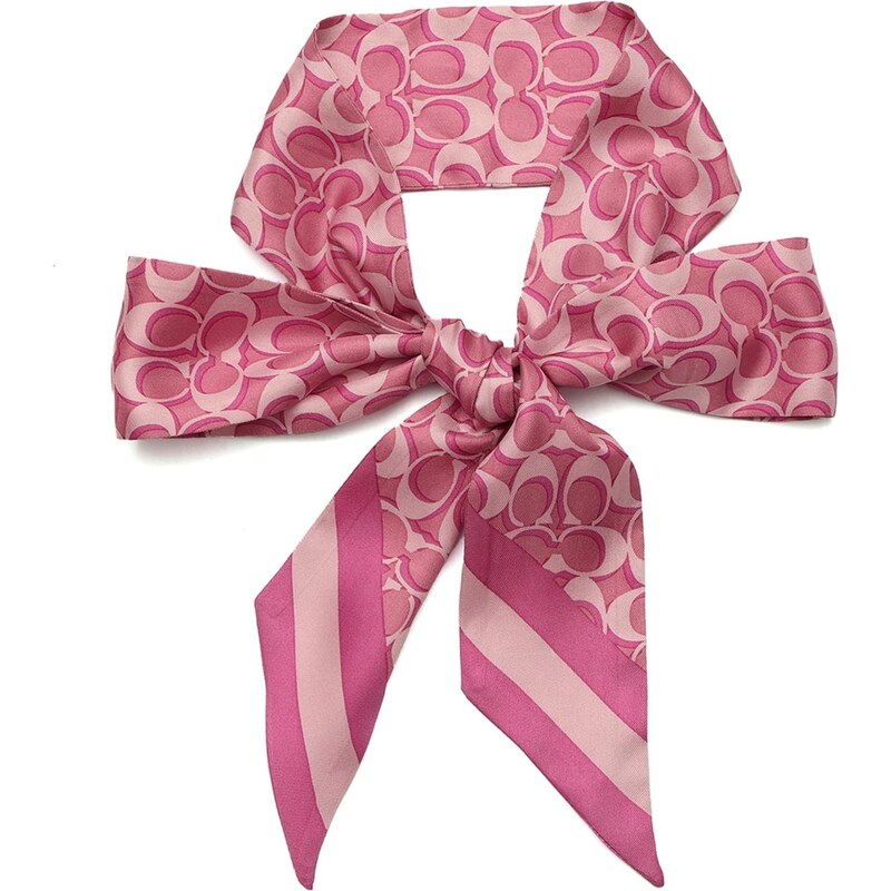 COACH Šál eozín / staroružová / tmavoružová 67414852