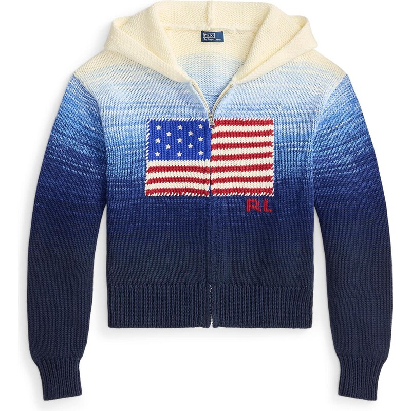 Polo Ralph Lauren Kardigán modrá / námornícka modrá / tmavočervená / 67414862