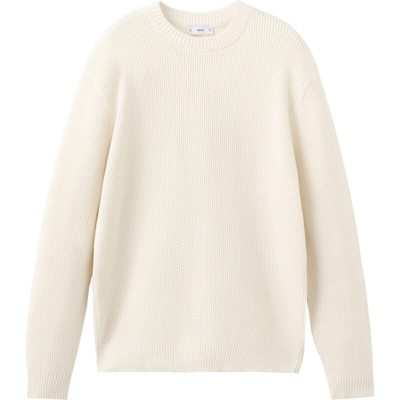 MANGO MAN Sveter Salsa krémová 67414766