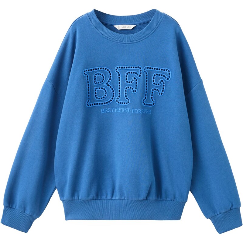 MANGO KIDS Mikina BFF kráľovská modrá / čierna 67414786