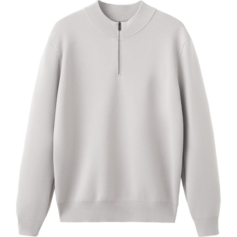 MANGO MAN Sveter Luxusp sivá 67414865