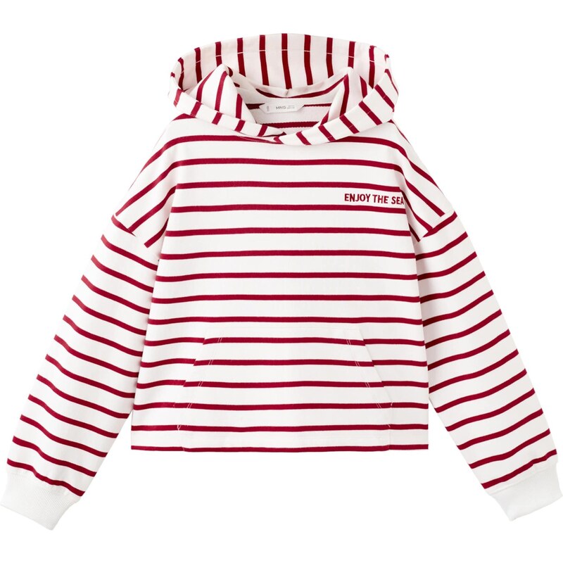 MANGO KIDS Mikina ENJOY červená / biela 67415006