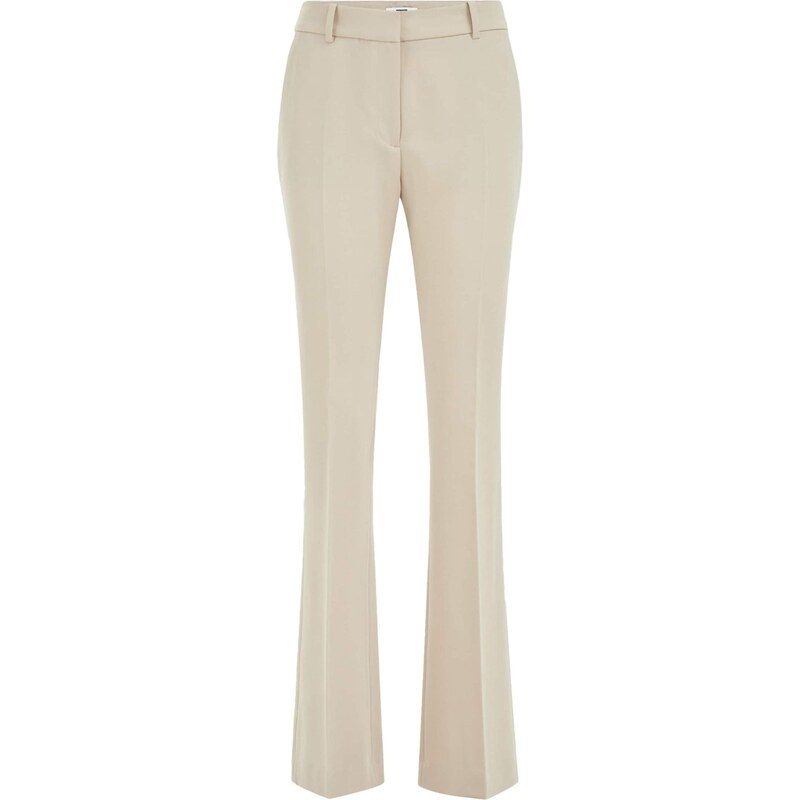 WE Fashion Nohavice s pukmi krémová 67415034