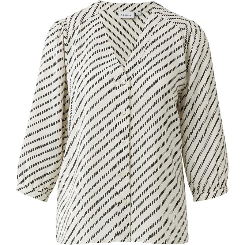 COMMA Blúzka čierna / biela 67415037