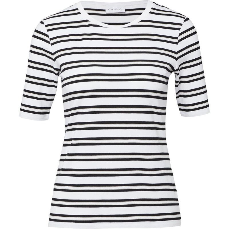 COMMA Tričko čierna / biela 67415048