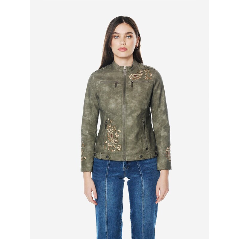 KOROSHI Prechodná bunda béžová / farba ťavej srsti / tmavosivá / 67415079