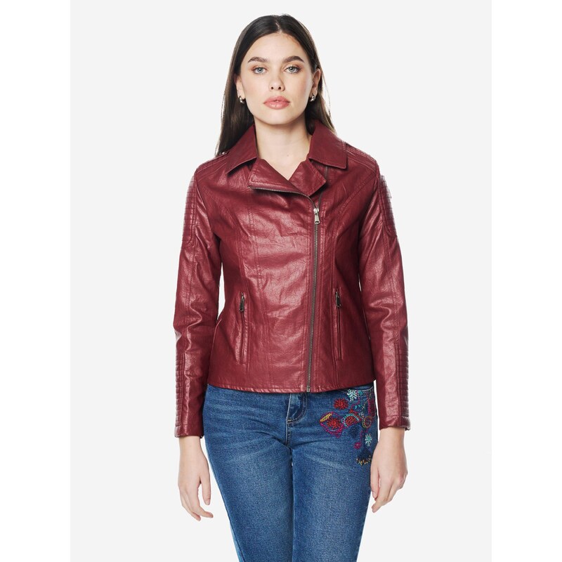 KOROSHI Prechodná bunda tmavočervená 67415060