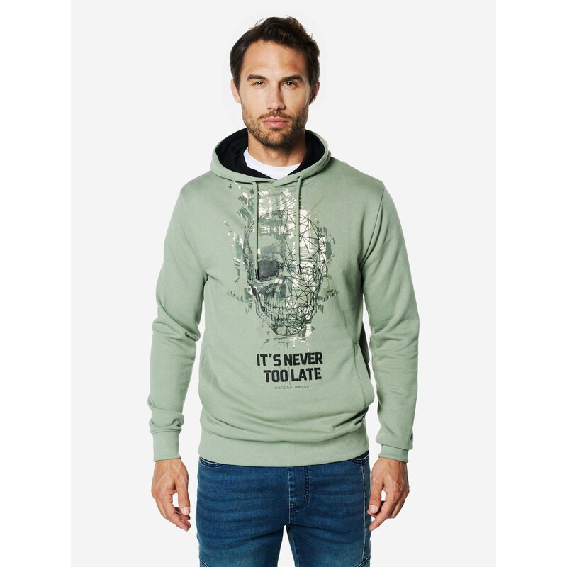 KOROSHI Mikina nebielená / kaki / čierna 67415077