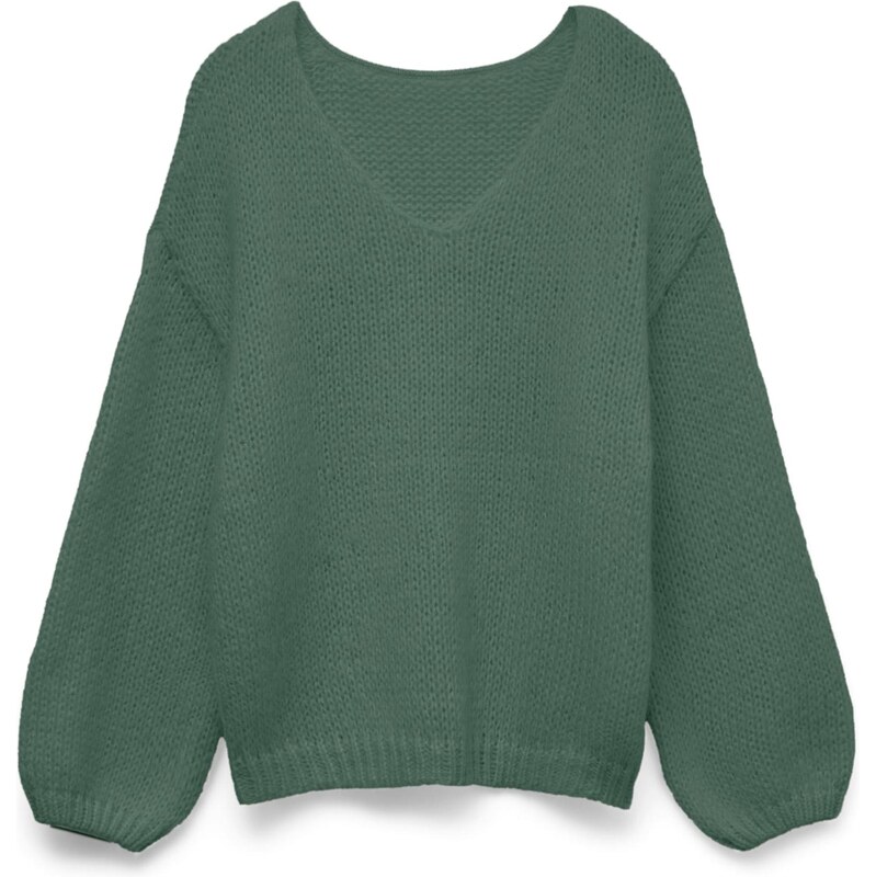 VERO MODA Oversize sveter VMMaybe tmavozelená 67437050