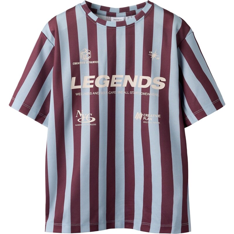 NAME IT Tričko NKMFidur dymovo modrá / vínovo červená 67437070