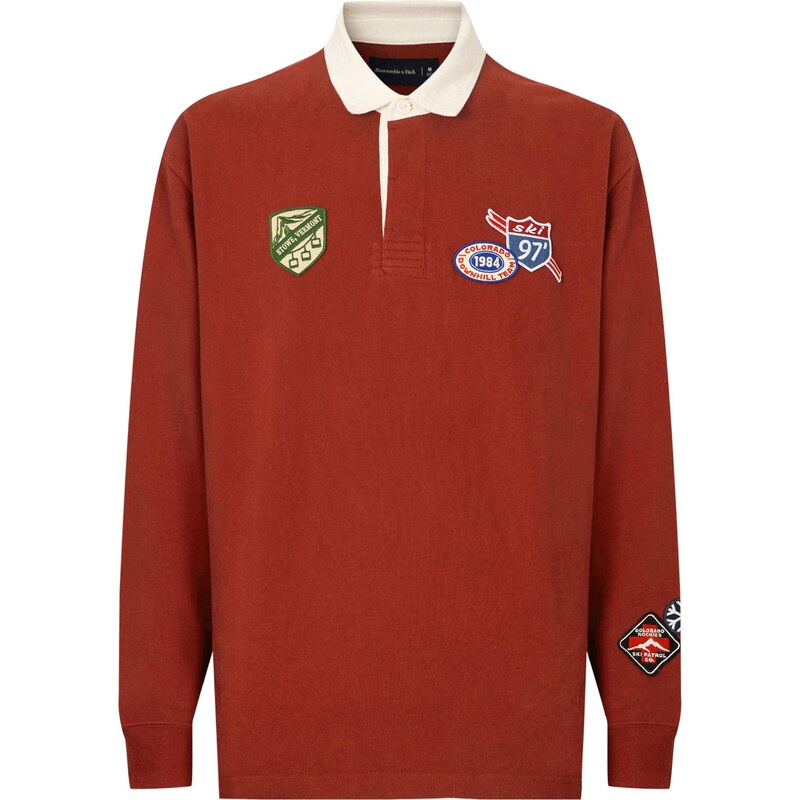 Abercrombie & Fitch Tričko červená / biela 67415367