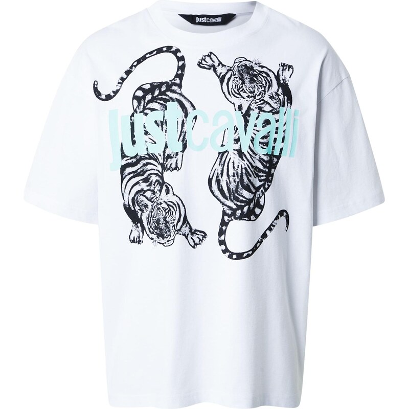 Just Cavalli Tričko TIGERS vodová / čierna / biela 67415540