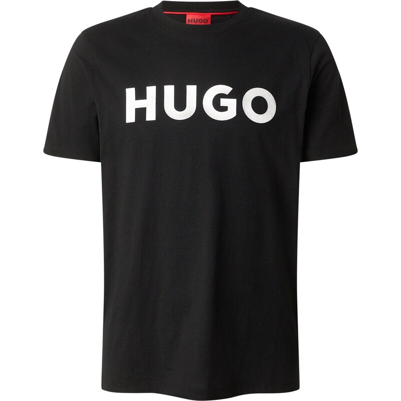 HUGO Tričko Dulivio čierna / biela 67415536