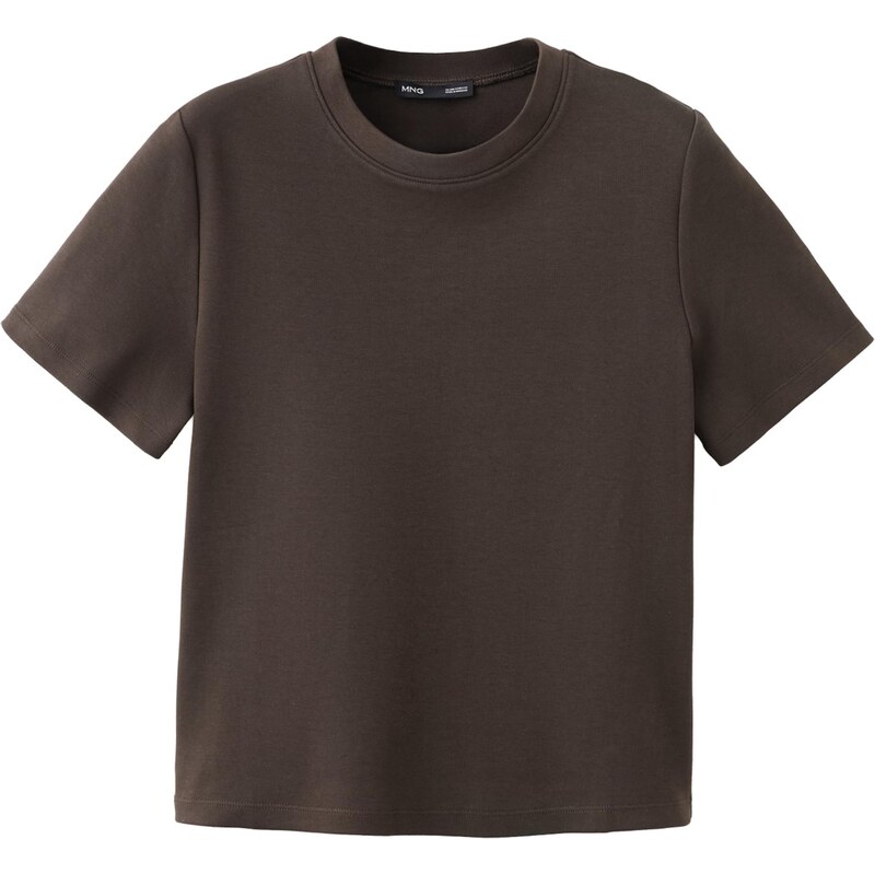 MANGO Tričko JESI tmavohnedá 67415320
