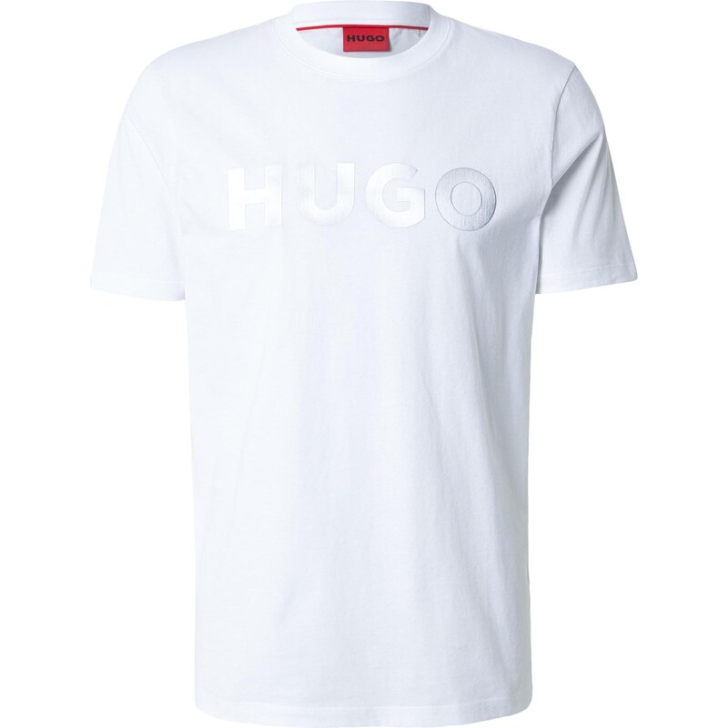 HUGO Tričko Dulivio striebornosivá / biela 67415554