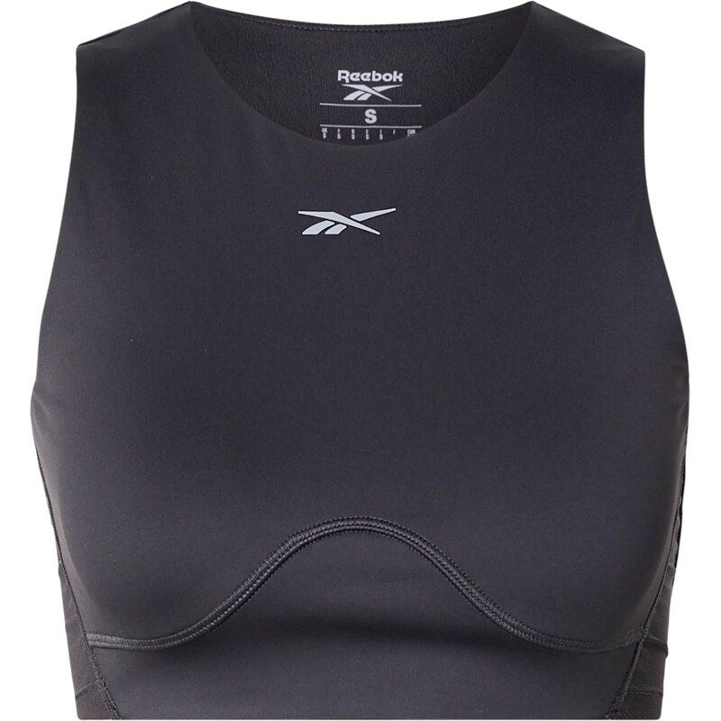Reebok Športový top LUX CONTOUR čierna / strieborná 67416592