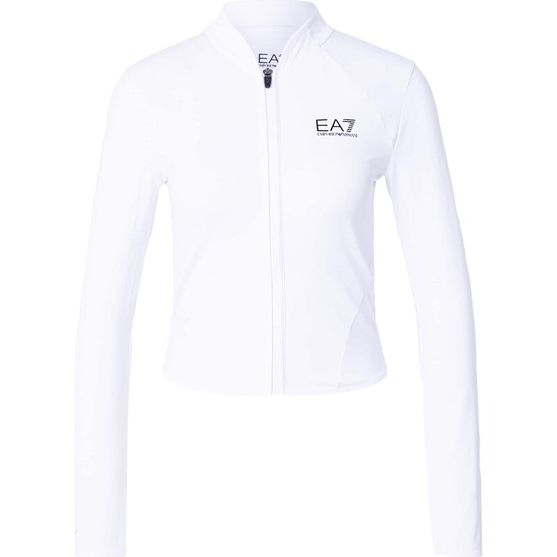 EA7 Emporio Armani Tepláková bunda čierna / biela 67415602