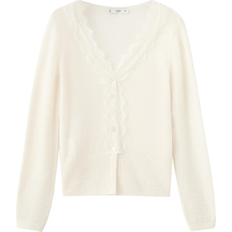 MANGO Kardigán ENCARNA nebielená 67415345