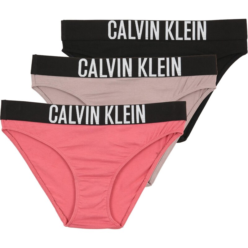 Calvin Klein Underwear Nohavičky tmavobéžová / malinová / čierna / 67416615