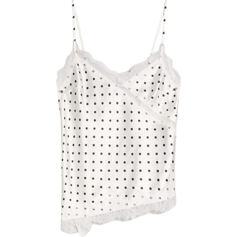 Bershka Top čierna / biela 67415376