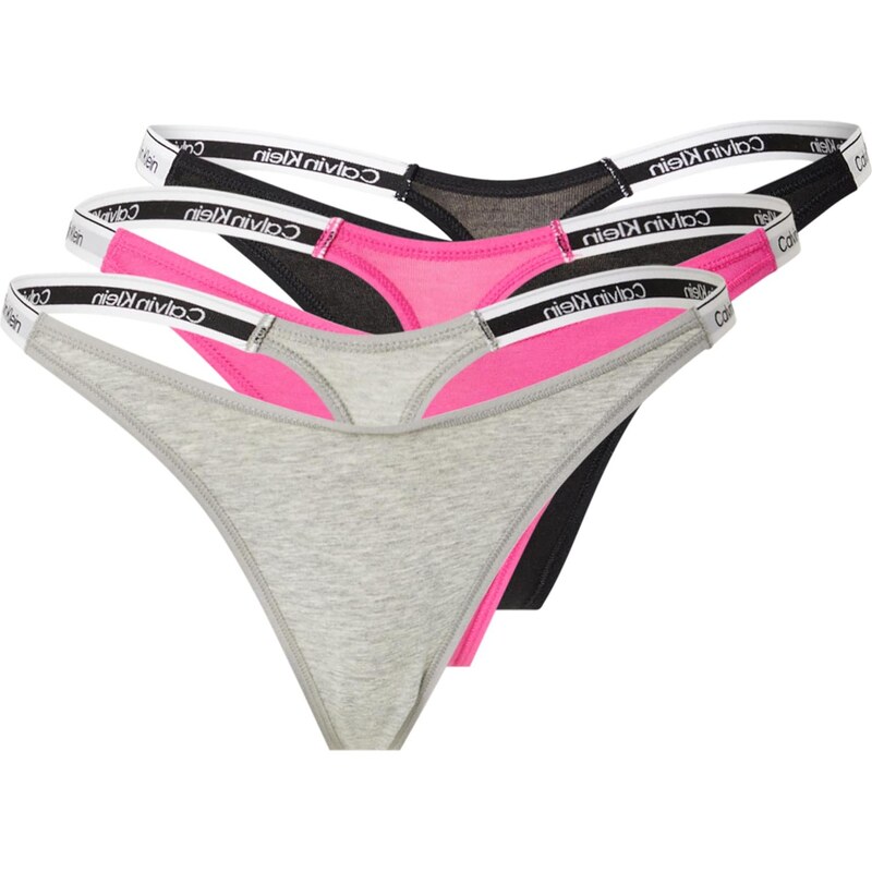 Calvin Klein Underwear Tangá sivá melírovaná / fialová / čierna 67416657
