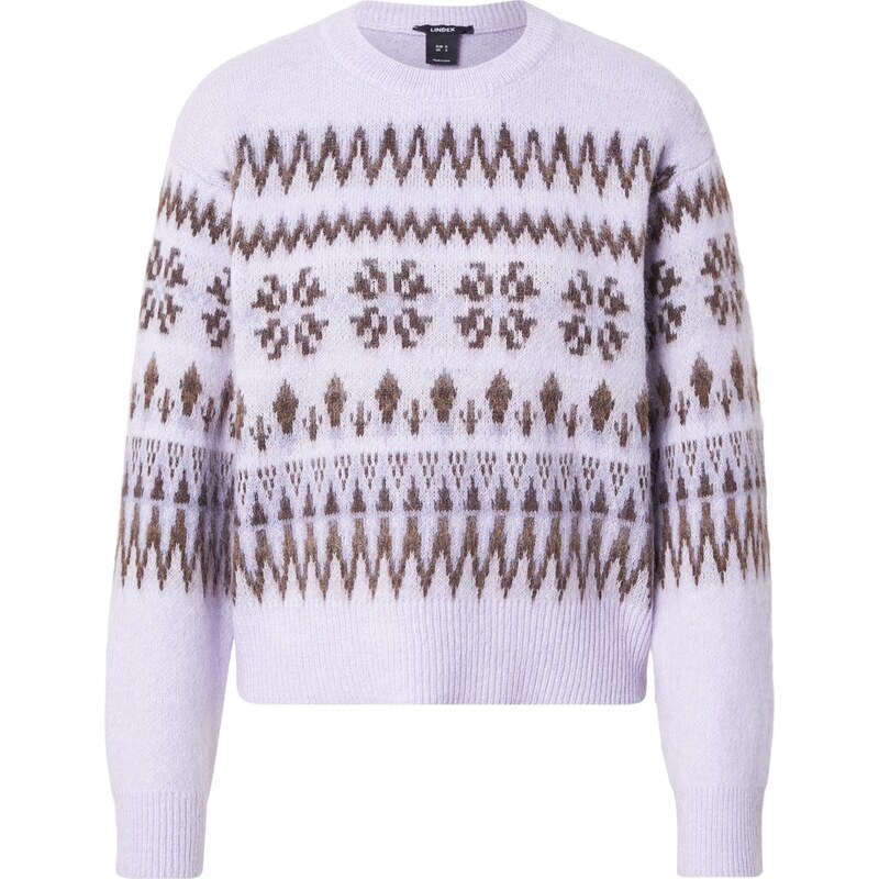 Lindex Sveter Janina tmavohnedá / levanduľová 67416789