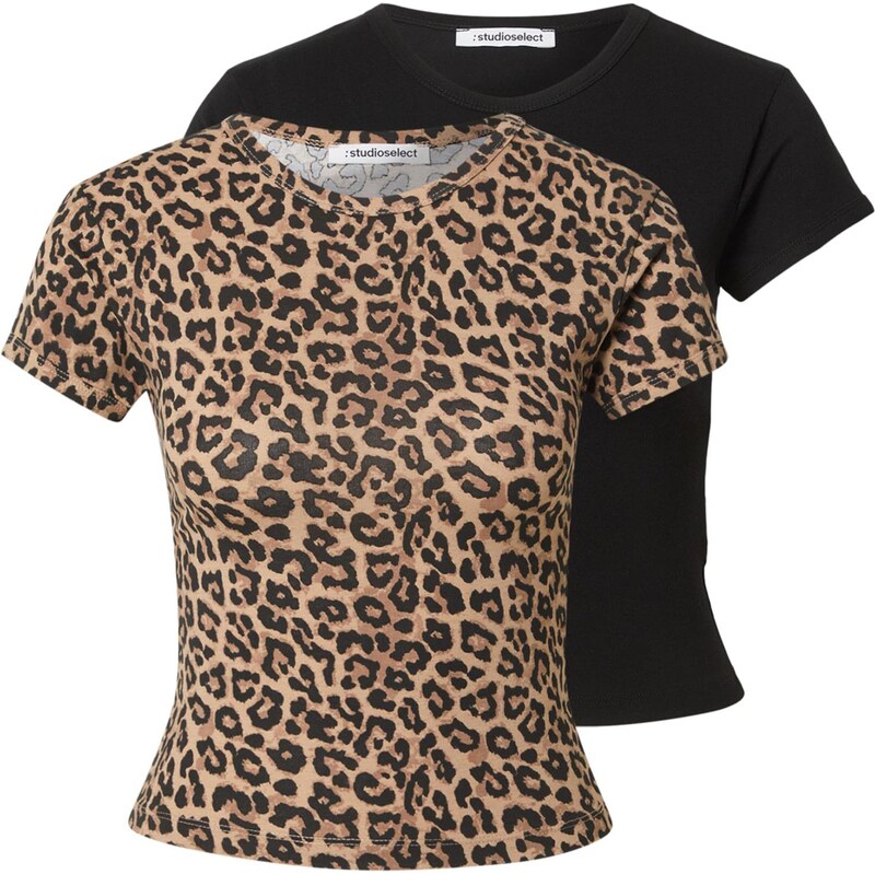 studioselect Tričko Inga hnedá / čierna 67416785