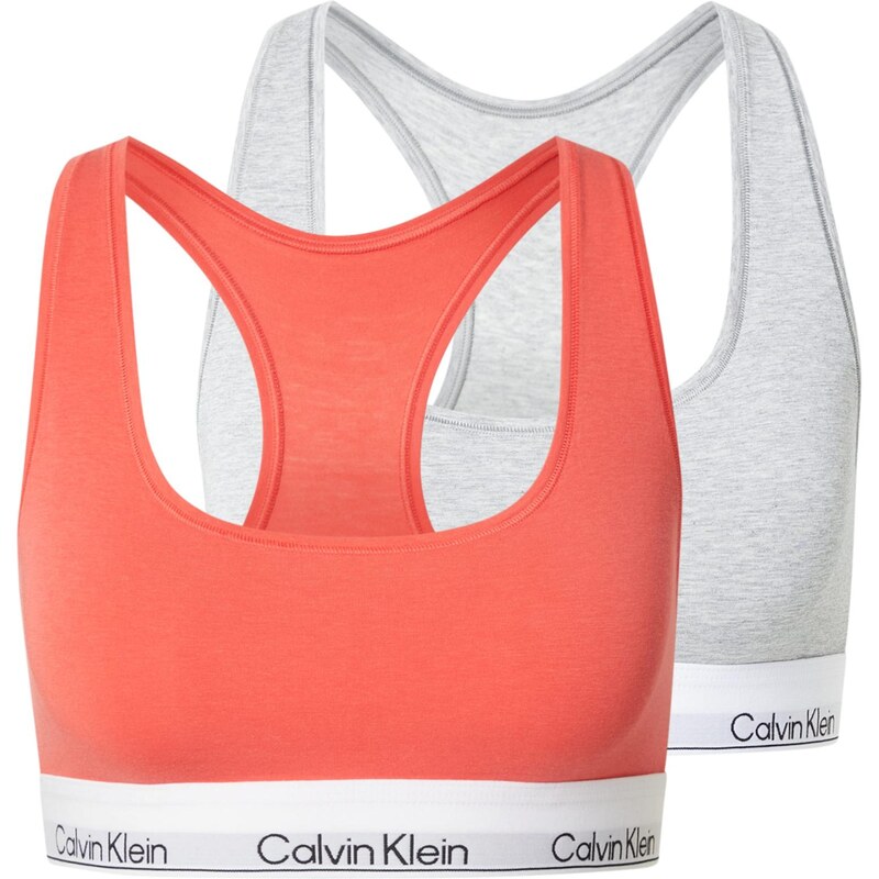 Calvin Klein Underwear Podprsenka svetlosivá / homárová / čierna / 67416661