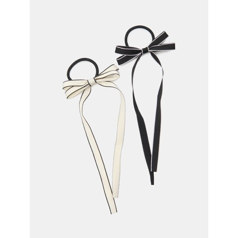 Sinsay - Gumičky do vlasov s mašličkami balenie 2 kusy - viacfarebná 67419398